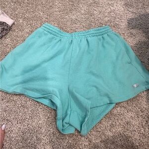 PINK Victoria's Secret Green Athletic Shorts with Elastic Waistband
